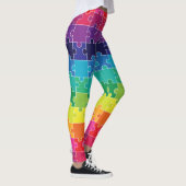 Autisme bewustzijn Rainbow Puzzle Piece Leggings (Rechts)