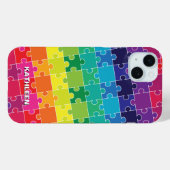 Autisme bewustzijn Rainbow Puzzle-stukken Case-Mate iPhone Case (Achterkant (horizontaal))