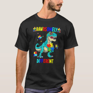 Autisme bewustzijn Rawrsomely Verschillende Dinosa T-shirt