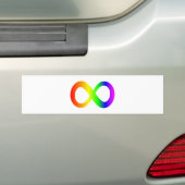 Autisme Bewustzijn Regenboog Oneindigheidssymbool Bumpersticker (Op auto)