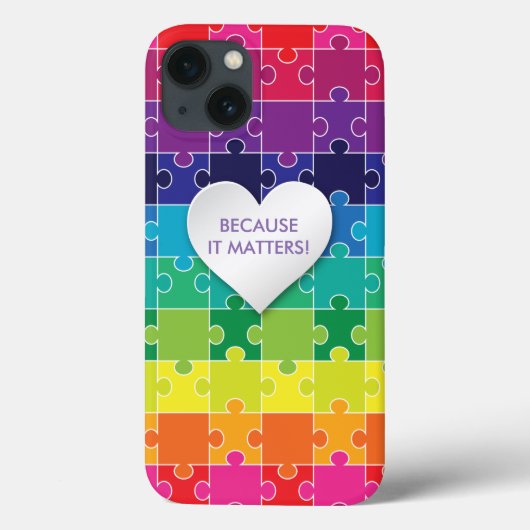Autisme Bewustzijn Regenboog Puzzelstuk Case-Mate iPhone Case (Achterkant)