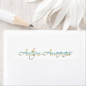 Autisme Bewustzijn Retouradreslabels Etiket (Insitu)