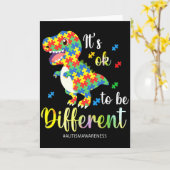 Autisme bewustzijn Rex Het is ok om anders te zijn Kaart (Gele Bloem)