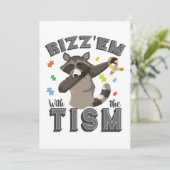 Autisme Bewustzijn Rizz'em met The Tism Opposum Kaart (Staand voorkant)