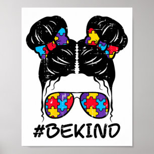 Autisme Bewustzijn Rommelige Knot Wees Aardig Puzz Poster