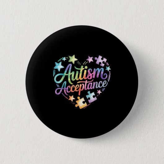 Autisme bewustzijn ronde button 5,7 cm (Voorkant)
