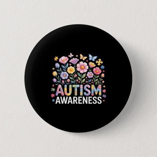 Autisme bewustzijn  ronde button 5,7 cm (Voorkant)