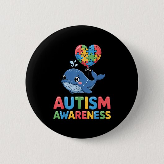 Autisme bewustzijn ronde button 5,7 cm (Voorkant)