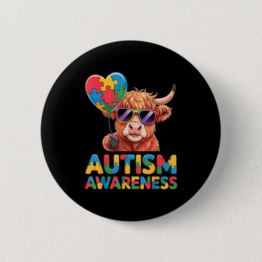 Autisme bewustzijn  ronde button 5,7 cm (Voorkant)