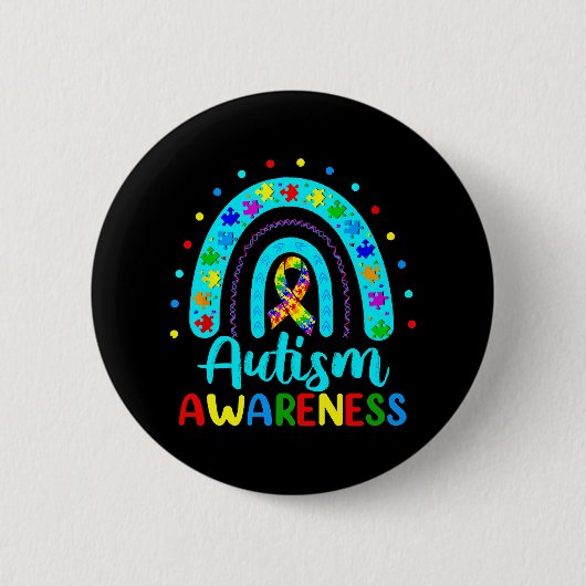 Autisme bewustzijn ronde button 5,7 cm (Voorkant)