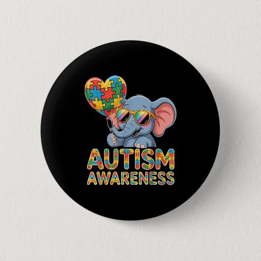 Autisme bewustzijn ronde button 5,7 cm (Voorkant)