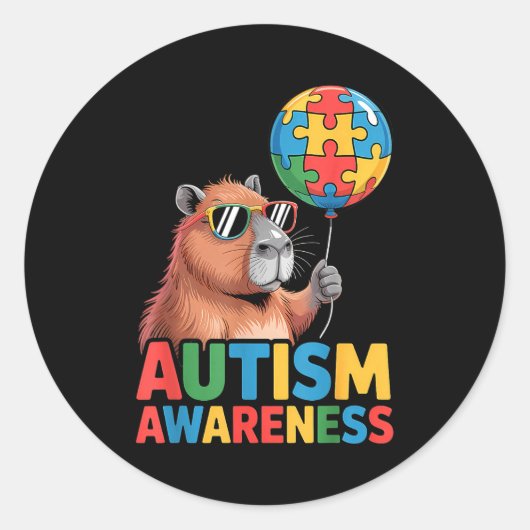 Autisme bewustzijn ronde sticker (Voorkant)