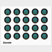 Autisme bewustzijn ronde sticker (Vel)