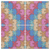 Autisme Bewustzijn - Rose Blue - Puzzelstukken Stof (Swatch)