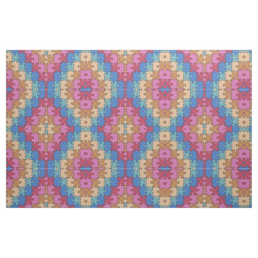 Autisme Bewustzijn - Rose Blue - Puzzelstukken Stof (Fat Quarter)