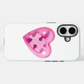 Autisme bewustzijn Roze Hart iPhone hoesje (Achterkant (horizontaal))