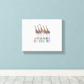 Autisme bewustzijn Schattige Giraffe Dier Het Is O Canvas Afdruk (Insitu (Houten vloer))
