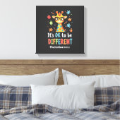 Autisme bewustzijn Schattige Giraffe Dier Het Is O Canvas Afdruk (Insitu (Slaapkamer))