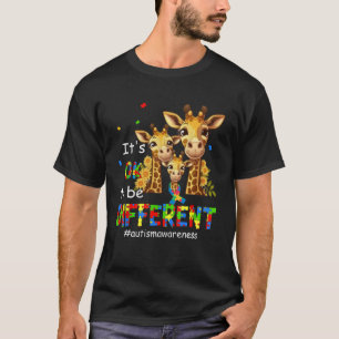 Autisme Bewustzijn Schattige Giraffe Dier Het Is O T-shirt