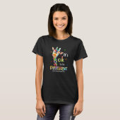 Autisme Bewustzijn Schattige Giraffe Dier Het Is O T-shirt (Voorkant volledig)
