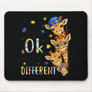 Autisme bewustzijn Schattige Giraffe Dier om Te Zi Muismat