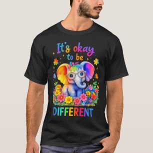 Autisme Bewustzijn Schattige Olifant Dier Het Is O T-shirt