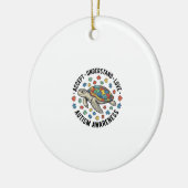 Autisme bewustzijn Schildpad Puzzel Vector Design_ Keramisch Ornament (Links)