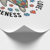 Autisme bewustzijn Schildpad Puzzel Vector ontwerp Cadeaupapier (Hoek)