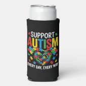 Autisme bewustzijn seltzer blikjeskoeler (Seltzer Voorkant)