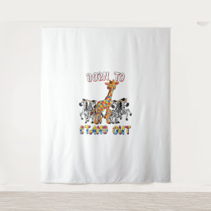 Autisme Bewustzijn Shirt Jongens Geboren om op te Wandkleed