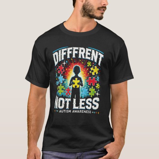 Autisme bewustzijn shirt u2013 Anders niet minder (Voorkant)