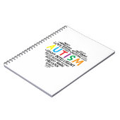 Autisme Bewustzijn Shirten - Autisme Hart Shirt Notitieboek (Linkerzijde)