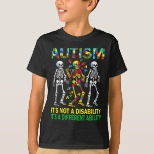 Autisme Bewustzijn Skelet Dansen Autistisch Kinder T-shirt