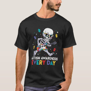 Autisme Bewustzijn Skelet Puzzel Gitaar Kinder Jon T-shirt