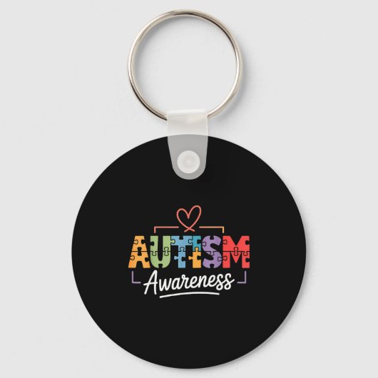 Autisme bewustzijn sleutelhanger (Voorkant)