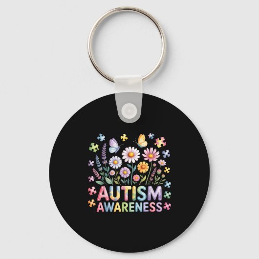 Autisme bewustzijn sleutelhanger (Voorkant)