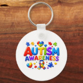 Autisme Bewustzijn Sleutelhanger (Voorkant)