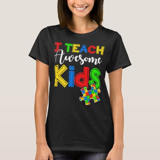 Autisme bewustzijn Speciale onderwijs leraar T-shirt (Voorkant)