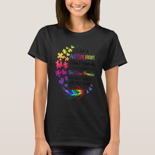 Autisme bewustzijn sterke moeder Afro moeder T-shirt (Voorkant)