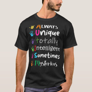 Autisme bewustzijn steun autisme kinderen voor moe t-shirt