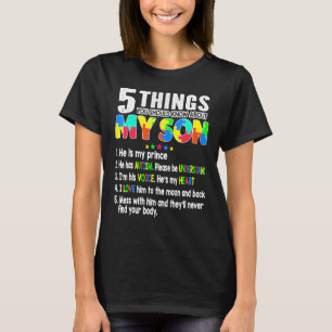 Autisme Bewustzijn Steun Autisme Zoon Voor Moeder  T-shirt