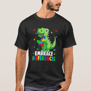 Autisme Bewustzijn Steun Omarm Verschillen Dinos T-shirt