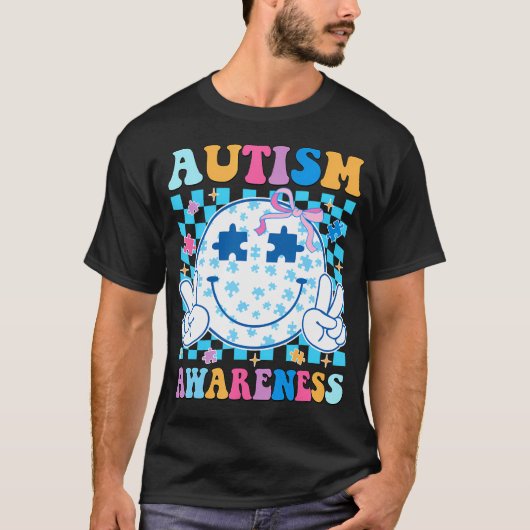 Autisme Bewustzijn Steun Puzzel Accepteer Begrijp T-shirt (Voorkant)
