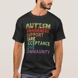 Autisme Bewustzijn Steun Zorg Acceptatie 1 T-shirt