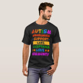 Autisme Bewustzijn Steun Zorg Acceptatie T-shirt (Voorkant volledig)