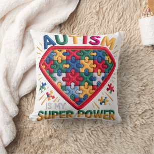 Autisme Bewustzijn Superhelden Schild Autisme Is Kussen