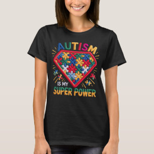 Autisme Bewustzijn Superhelden Schild Autisme Is T-shirt