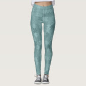 Autisme Bewustzijn Symbool Puzzel Stukken Mint Gro Leggings (Voorkant)
