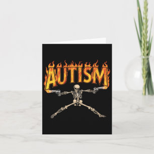 Autisme Bewustzijn T-shirt Autisme Skelet meme Kaart