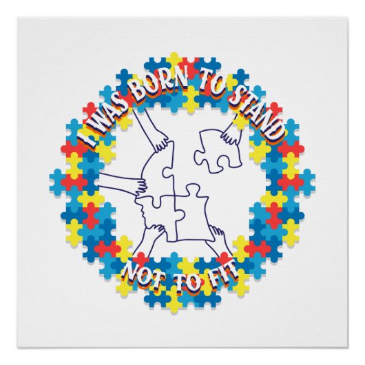 Autisme Bewustzijn T-shirt | Autisme T | Autisme Perfect Poster (Voorkant)